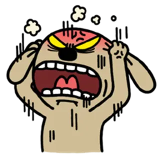 Brown Dog by Lou C. Fur telegram stickers