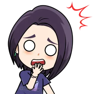 😱 shocked, emotion, reaction, cartoon, avatar, upset, surprised telegram sticker