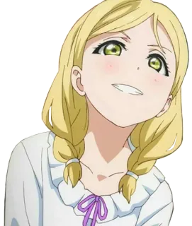 🙃 Anime, Ragazza, Capelli Biondi, Ragazza Anime, Carina, Cartone Animato whatsapp sticker