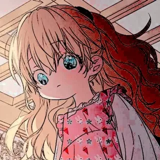 🍼 动漫, 漫画, 女孩, 可爱, 金发, 插画 whatsapp sticker