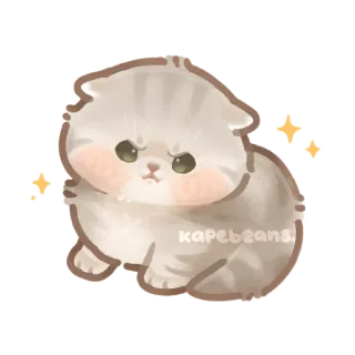 😵‍💫 kapebeans. kucing, anak kucing, imut, binatang, kawaii, hewan peliharaan whatsapp sticker
