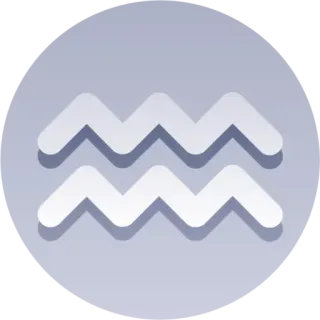 ☺️ Aquarius, zodiak, astrologi, horoskop, air, gelombang telegram sticker