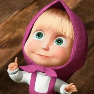 ☝️ Masha Cartoon, Kind, Animatie, Masha en de Beer telegram sticker