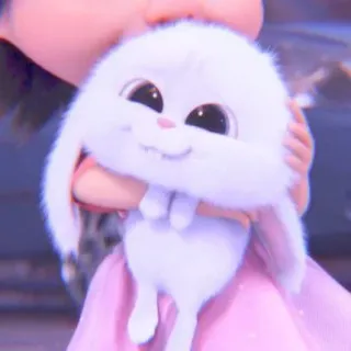 🐰 Snowball The Secret Life of Pets bunny, rabbit, cute, animal, pet, fluffy whatsapp sticker