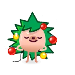 🎄 クリスマス, 木, ハリネズミ, 漫画, 休日, 可愛い, オーナメント whatsapp sticker