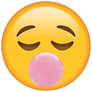 😌 Эмодзи, Пузырь, Розовый, Лицо, Желтый whatsapp sticker