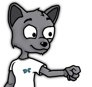✊ DC Cartoon, Tier, Anthropomorph, Hund, Shirt telegram sticker