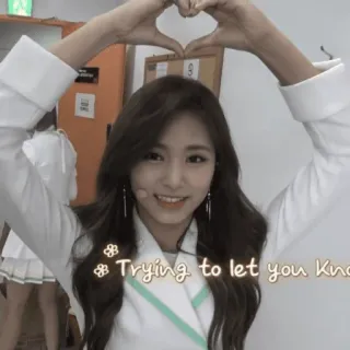 ❤️ Trying to let you know heart, woman, girl, smile, kpop, twice telegram sticker