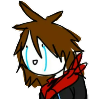 😭 kartun, menangis, sedih, emosi, stiker, karakter telegram sticker