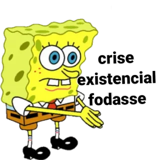 😞 Spongebob Squarepants crise existencial fodasse cartoon, Spongebob, existential crisis, meme telegram sticker