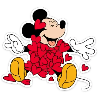 ❤️ Minnie Mouse Minnie Mouse, cartoon character, hearts, Disney, love, cartoon telegram sticker