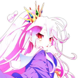 🤔 Shiro No Game No Life Anime, Manga, Shiro, No Game No Life, Dễ thương, Kawaii, Nhân vật whatsapp sticker