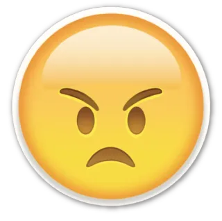 😠 Emoji, Arrabbiato, Furioso, Frustrato, Contrariato, Infastidito telegram sticker