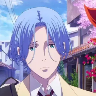 💎 anime, blue hair, animation, character telegram sticker