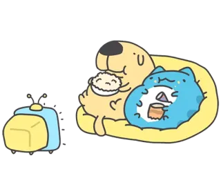 🍿 cachorro, gato, tv, fofo, kawaii, animais telegram sticker