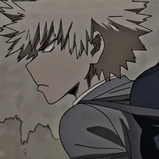 ❤️‍🔥 Bakugo My Hero Academia Anime, Bakugo, My Hero Academia, MHA, Personage telegram sticker