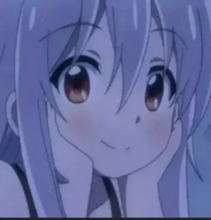 🍑 Anime, Ragazza, Sorriso, Cartone animato, Felice, Carino telegram sticker