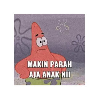 😀 Patrick Star Spongebob Squarepants MAKIN PARAH AJA ANAK NII patrick star, spongebob squarepants, kartun, lucu, meme telegram sticker