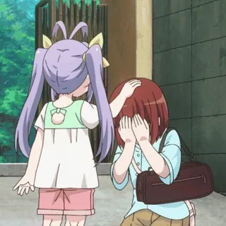 🙈 Anime, Freundschaft, Cartoon, Mädchen, Kinder, Trost, Zuneigung, Süß telegram sticker