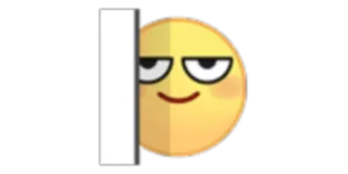 😊 emoji, smirk, yellow, face, sticker telegram sticker