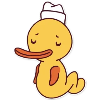 😔 утка, мультфильм, животное, милый, грустный, персонаж telegram sticker