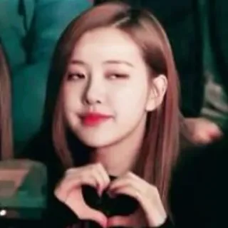 🥰 Rose kpop, rosa, coração, amor, fofo, idol, blackpink whatsapp sticker