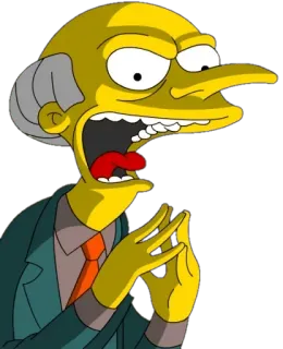 😏 Mr. Burns The Simpsons Kartun, Mr. Burns, The Simpsons, Penjahat, Jahat telegram sticker