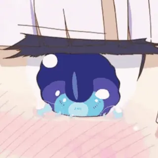 😢 Аниме, Глаз, Слезы, Плач, Мультфильм, Грустный, Эмоциональный telegram sticker