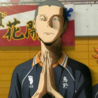 🌈 Tanaka Ryunosuke Haikyuu!! anime, haikyuu, tanaka ryunosuke, karasuno high, volleyball, manga telegram sticker