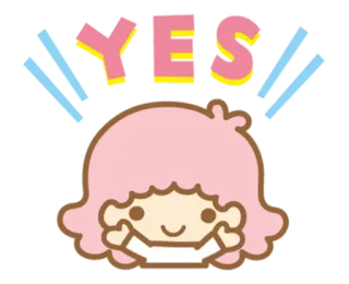 ⭕ YES fofo, kawaii, sim, afirmativo, sanrio telegram sticker