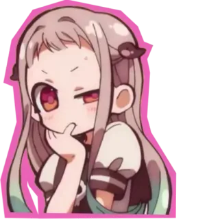 😍 Nene Yashiro Toilet-bound Hanako-kun anime, cartoon, sticker, cute, girl, character whatsapp sticker