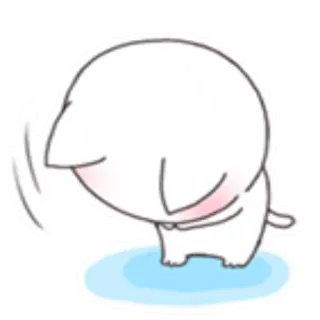 😞 mignon, dessin animé, blob, triste, larmoyant, blanc, personnage telegram sticker