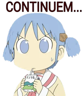 💁 CONTINUEM... Anime, Cartone animato, Bere, Carino, Manga telegram sticker