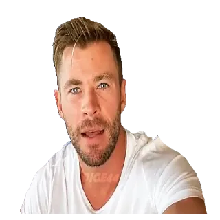 😳 Chris Hemsworth Chris Hemsworth, actor, celebrity, man, portrait telegram sticker