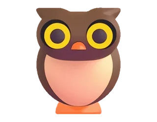 🦉 owl, bird, animal, cartoon, sticker telegram sticker