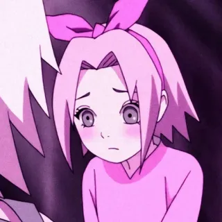 🌸 Sakura Haruno Naruto anime, sakura, naruto, sad telegram sticker