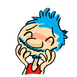 🥰 Kreskówka, Ilustracja, Postać, Szczęśliwy, Wesoły, Portret telegram sticker