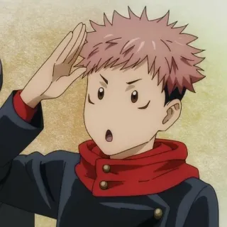 🌟 Yuji Itadori Jujutsu Kaisen Anime, Jujutsu Kaisen, Yuji Itadori, Salut telegram sticker