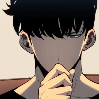 👽 Anime, Mann, Gesicht, Porträt, Kopf, Illustration telegram sticker
