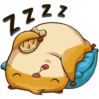 😴 ZZZZ 睡觉, zzz, 枕头, 困, 卡通, 午睡, 休息 whatsapp sticker