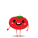 👋 tomato, cute, cartoon, food, vegetable, kawaii telegram sticker