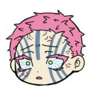 🤬 Akaza Demon Slayer Аниме, Клинок, рассекающий демонов, Аказа, Персонаж, Злой, Мультфильм telegram sticker