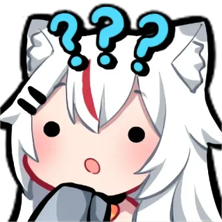 😮 アニメ, かわいい, 可愛い, 質問, びっくり, ホロライブ, VTuber telegram sticker