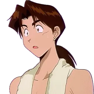 😮 anime, man, towel, sweat, retro telegram sticker