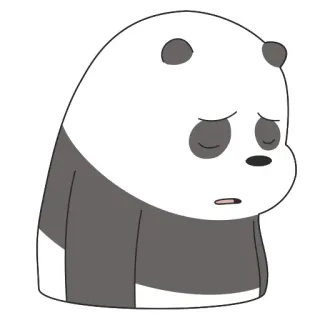 😞 Panda We Bare Bears Panda, We Bare Bears, kartun, beruang, sedih telegram sticker