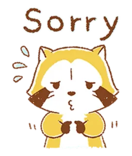 🥺 Sorry excuse, mignon, animal, tanuki, désolé, dessin animé telegram sticker