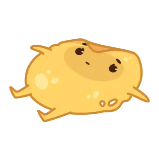 😑 小黄点, 黄色, 可爱, 角色, 卡通 telegram sticker