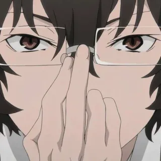 👓 mittelfinger, beleidigende geste, anime, charakter telegram sticker