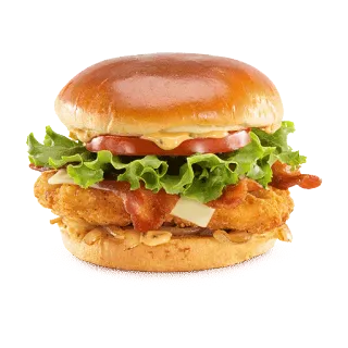 🍔 Hähnchensandwich, Sandwich, Essen, Burger, Mittagessen, Abendessen whatsapp sticker