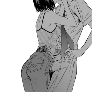 💋 Kuss, Paar, Liebe, Waffe, Jeans, Krawatte telegram sticker
